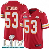Nike Chiefs 53 Anthony Hitchens Red 2020 Super Bowl LIV Vapor Untouchable Limited Jersey,baseball caps,new era cap wholesale,wholesale hats